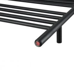 Ancona Prestige OBT 8-Bar Electric Wall Mount Plug-In and Hardwire Towel Warmer with On-Board Timer in Matte Black -Bathroom Accessories Sales matte black ancona towel warmers an 5389 76 1000