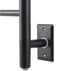 Ancona Prestige OBT 8-Bar Electric Wall Mount Plug-In and Hardwire Towel Warmer with On-Board Timer in Matte Black -Bathroom Accessories Sales matte black ancona towel warmers an 5389 fa 1000