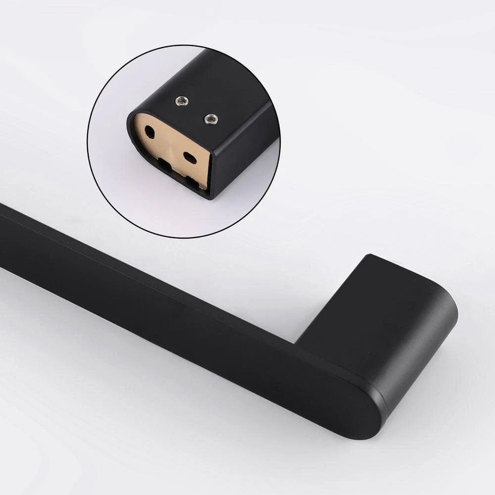 Aurora Decor AFA 4-Piece Bath Accessory Set with Towel Bar in Matte Black 3 Aurora Decor AFA 4-Piece Bath Accessory Set with Towel Bar in Matte Black - Image 3