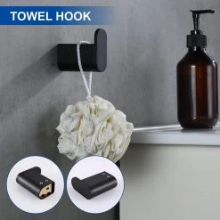 Aurora Decor AFA 4-Piece Bath Accessory Set with Towel Bar in Matte Black 14 Aurora Decor AFA 4-Piece Bath Accessory Set with Towel Bar in Matte Black -Bathroom Accessories Sales matte black aurora decor bathroom accessory sets basmdhd2b02b 1f 1000
