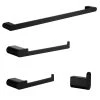Aurora Decor AFA 4-Piece Bath Accessory Set with Towel Bar in Matte Black