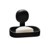 Bath Bliss Gel Suction Soap Dish in Matte black