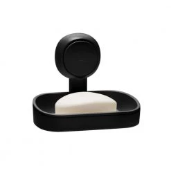 Bath Bliss Gel Suction Soap Dish in Matte black