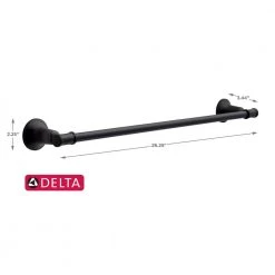 Delta Chamberlain 4-Piece Bath Accessory Set in Matte Black -Bathroom Accessories Sales matte black delta bathroom hardware sets cml64 mb k4 4f 1000