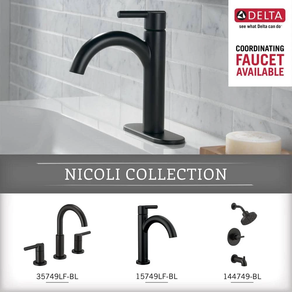 Delta Nicoli 4-Piece Bath Accessory Set in Matte Black 3 Delta Nicoli 4-Piece Bath Accessory Set in Matte Black - Image 3