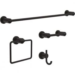 Delta Nicoli 4-Piece Bath Accessory Set in Matte Black
