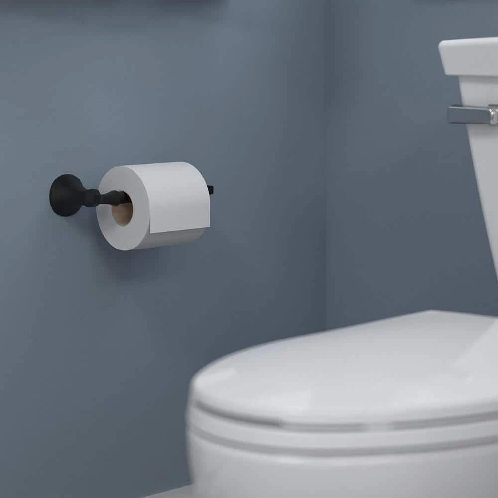 Delta Ashlyn Pivoting Toilet Paper Holder in Matte Black 2 Delta Ashlyn Pivoting Toilet Paper Holder in Matte Black - Image 2