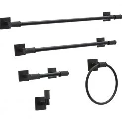 Delta Averland 24 in. Towel Bar in Matte Black 9 Delta Averland 24 in. Towel Bar in Matte Black -Bathroom Accessories Sales matte black delta towel bars ave24 mb 40 1000