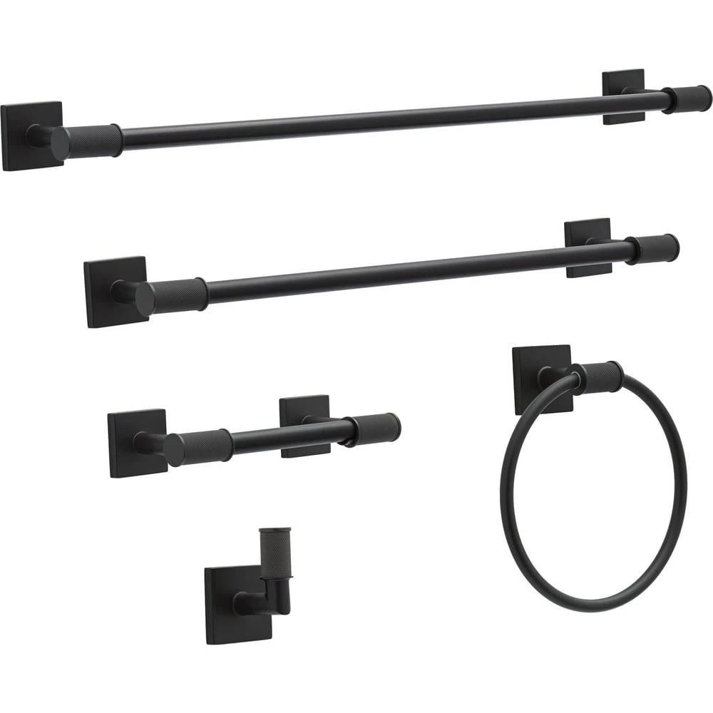 Delta Averland 24 in. Towel Bar in Matte Black 3 Delta Averland 24 in. Towel Bar in Matte Black - Image 3