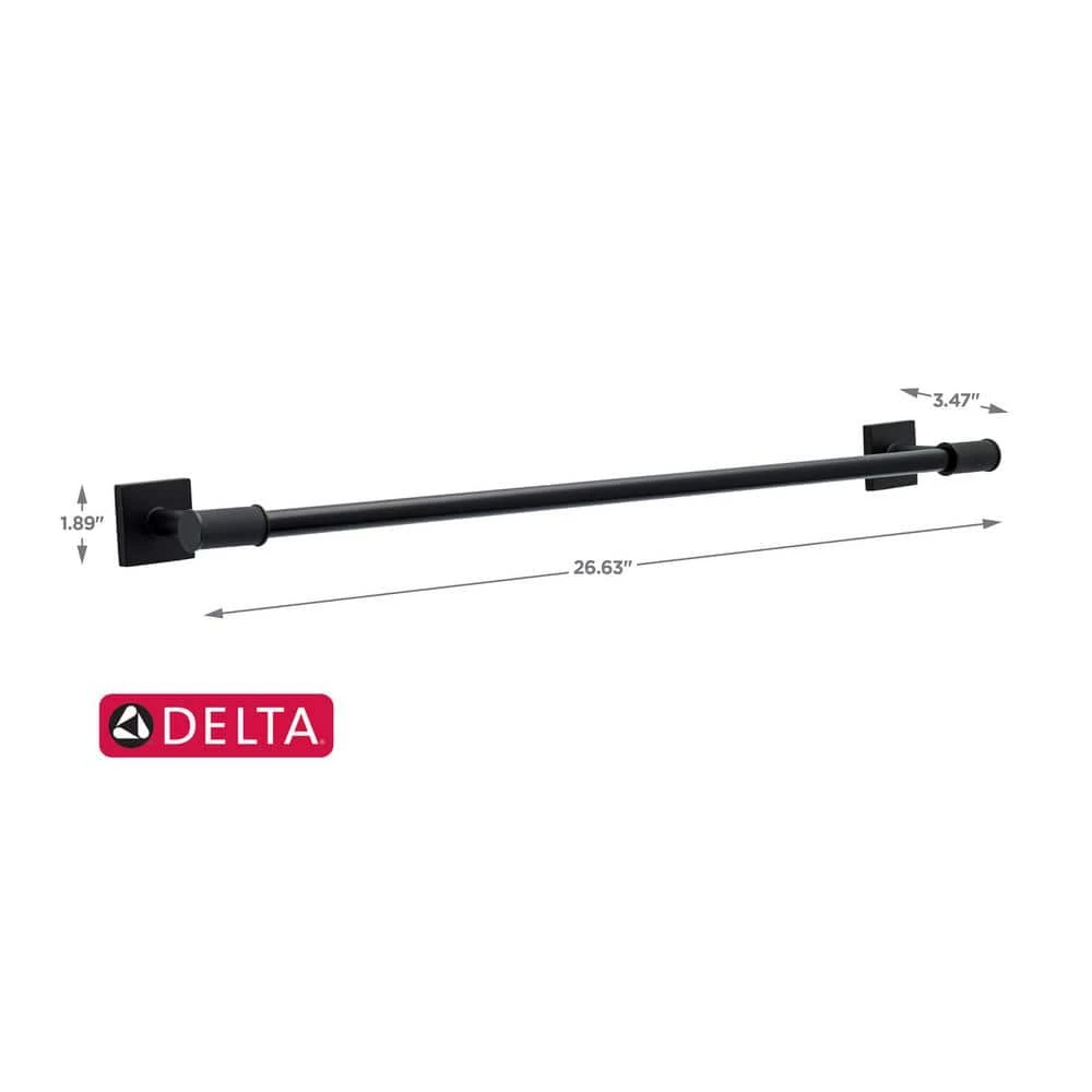 Delta Averland 24 in. Towel Bar in Matte Black 5 Delta Averland 24 in. Towel Bar in Matte Black - Image 5
