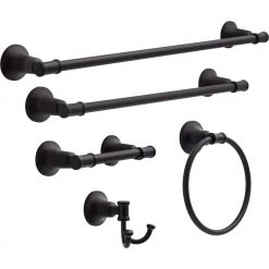 Delta Chamberlain 24 in. Wall Mount Towel Bar in Matte Black 11 Delta Chamberlain 24 in. Wall Mount Towel Bar in Matte Black -Bathroom Accessories Sales matte black delta towel bars cml24 mb r 40 1000