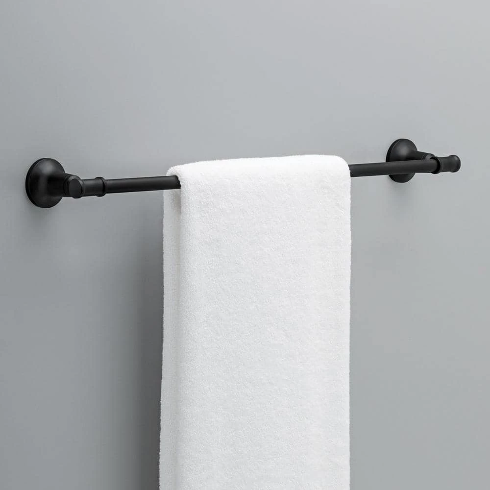 Delta Chamberlain 24 in. Wall Mount Towel Bar in Matte Black 2 Delta Chamberlain 24 in. Wall Mount Towel Bar in Matte Black - Image 2