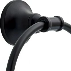 Delta Chamberlain Towel Ring in Matte Black -Bathroom Accessories Sales matte black delta towel rings cml46 mb r 66 1000