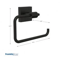 Franklin Brass Maxted Toilet Paper Holder in Matte Black -Bathroom Accessories Sales matte black franklin brass toilet paper holders max50 fb 1d 1000