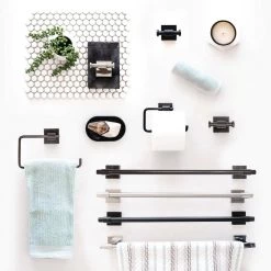 Franklin Brass Maxted Toilet Paper Holder in Matte Black -Bathroom Accessories Sales matte black franklin brass toilet paper holders max50 fb 40 1000