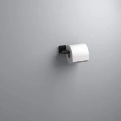 Franklin Brass Maxted Single Arm Toilet Paper Holder in Matte Black -Bathroom Accessories Sales matte black franklin brass toilet paper holders max51 mb r 40 1000