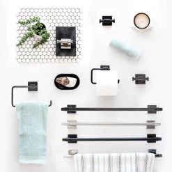 Franklin Brass Maxted 18 in. Towel Bar in Matte Black 13 Franklin Brass Maxted 18 in. Towel Bar in Matte Black -Bathroom Accessories Sales matte black franklin brass towel bars max18 mb r 77 1000