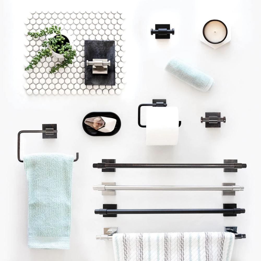 Franklin Brass Maxted 18 in. Towel Bar in Matte Black 7 Franklin Brass Maxted 18 in. Towel Bar in Matte Black - Image 7