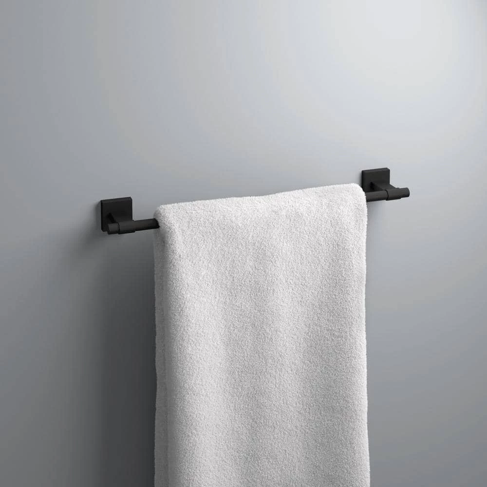 Franklin Brass Maxted 18 in. Towel Bar in Matte Black 2 Franklin Brass Maxted 18 in. Towel Bar in Matte Black - Image 2