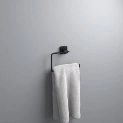 Franklin Brass Maxted Towel Ring in Matte Black -Bathroom Accessories Sales matte black franklin brass towel rings max46 mb r 40 1000