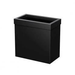 Gatco Modern Waste Can Rectangle in Matte Black
