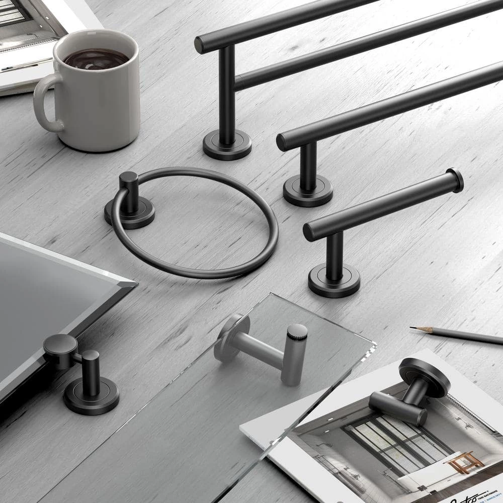 Gatco Latitude II Square Free Standing Toilet Paper Holder in Matte Black 8 Gatco Latitude II Square Free Standing Toilet Paper Holder in Matte Black - Image 8