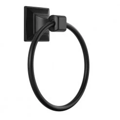 Glacier Bay Lorent Towel Ring in Matte Black