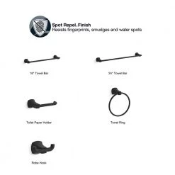 KOHLER Rubicon 18 in. Towel Bar in Matte Black 6 KOHLER Rubicon 18 in. Towel Bar in Matte Black -Bathroom Accessories Sales matte black kohler towel bars k r26111 bl 40 1000