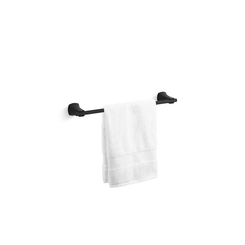 KOHLER Rubicon 18 in. Towel Bar in Matte Black 2 KOHLER Rubicon 18 in. Towel Bar in Matte Black - Image 2