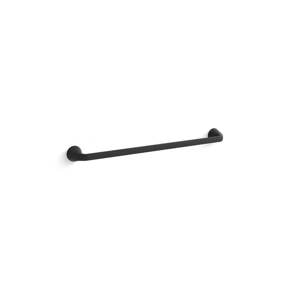 KOHLER Cursiva 24 in. Towel Bar in Matte Black 1 KOHLER Cursiva 24 in. Towel Bar in Matte Black