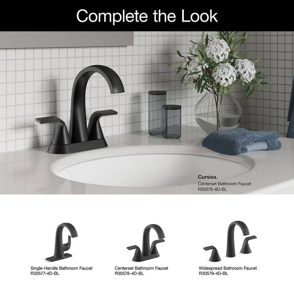 KOHLER Cursiva 24 in. Towel Bar in Matte Black 4 KOHLER Cursiva 24 in. Towel Bar in Matte Black - Image 4