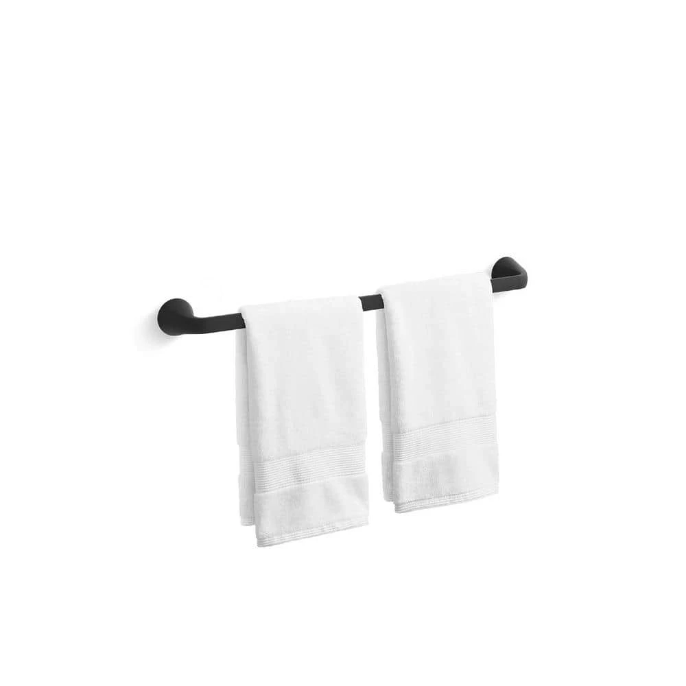 KOHLER Cursiva 24 in. Towel Bar in Matte Black 2 KOHLER Cursiva 24 in. Towel Bar in Matte Black - Image 2