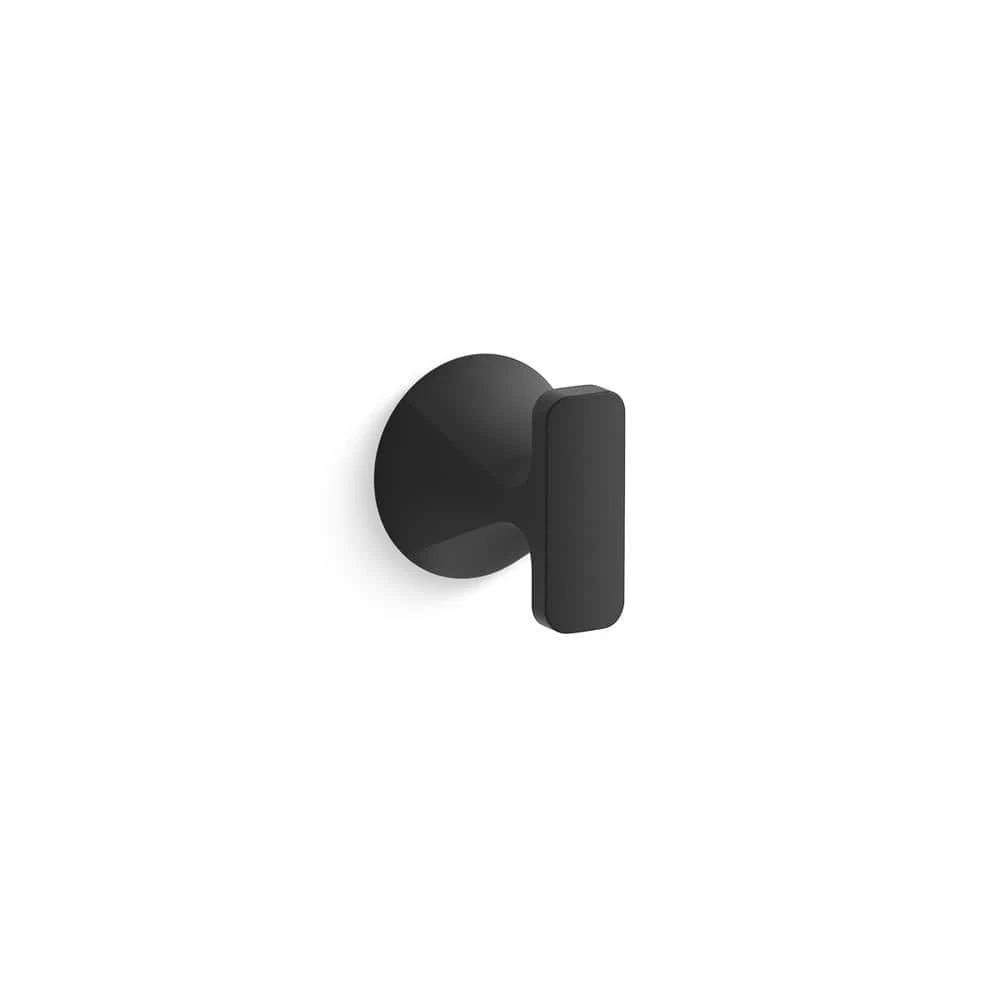 KOHLER Cursiva Robe Hook in Matte Black 1 KOHLER Cursiva Robe Hook in Matte Black