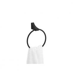 KOHLER Katun Towel Ring in Matte Black -Bathroom Accessories Sales matte black kohler towel rings k r26119 bl c3 1000