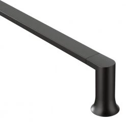 MOEN Genta LX 24 in. Towel Bar in Matte Black -Bathroom Accessories Sales matte black moen towel bars bh3824bl c3 1000