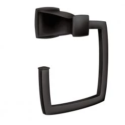MOEN Hensley Towel Ring with Press and Mark in Matte Black