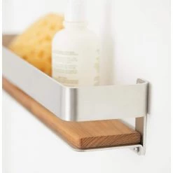 SEACHROME 18 in. x 4 in. Rectangular Shower Shelf with Rail in Matte Black -Bathroom Accessories Sales matte black seachrome bathtub accessories 700 7005 mb 1f 1000