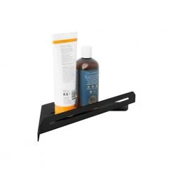 SEACHROME 14 in. x 8 in. Corner Shower Shelf in Matte Black