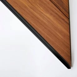 SEACHROME 14 in. x 8 in. Corner Shower Shelf in Matte Black with a Natural Teak Wood Insert -Bathroom Accessories Sales matte black seachrome bathtub accessories 700 7006 tw mb 1f 1000