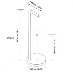 ACEHOOM Bathroom Freestanding Toilet Paper Holder Stand with Reserver in Matte Black -Bathroom Accessories Sales matte black toilet paper holders qht szj fa 1000