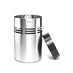 Blomus Slice 4.8 Gal. Stainless Steel Waste Basket -Bathroom Accessories Sales matte blomus bathroom trash cans 65156 c3 1000
