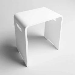 Dyconn Solid Surface Vanity Seat in Matte White 7 Dyconn Solid Surface Vanity Seat in Matte White -Bathroom Accessories Sales matte white dyconn bathtub accessories cs302 4f 1000
