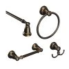 MOEN Banbury 4-Piece Bath Hardware Set with 24 in. Towel Bar, Paper Holder, Towel Ring, and Robe Hook in Mediterranean Bronze