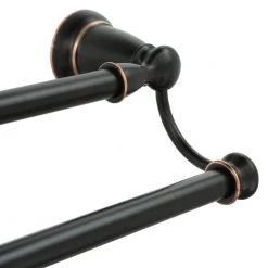 MOEN Banbury 24 in. Double Towel Bar in Mediterranean Bronze -Bathroom Accessories Sales mediterranean bronze moen towel bars y2622brb 1d 1000