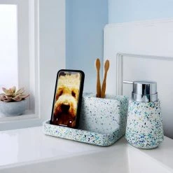 SKL Home Speckled Terrazzo Toothbrush Holder, resin, multi-colored -Bathroom Accessories Sales multi colored skl home toothbrush holders x2349500120004 4f 1000