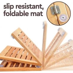 Bambusi Bamboo Floor and Shower Mat -Bathroom Accessories Sales natural bambusi bathtub accessories bel fsm 44 1000