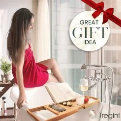 Unbranded Extendable Bamboo Bathtub Caddy Tray with Adjustable Book Reading Rack and Wine Holder -Bathroom Accessories Sales natural bathroom trays aybszhd1413 44 1000