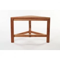 Unbranded 24 in. W Gala Corner Bathroom Shower Bench in Natural Teak -Bathroom Accessories Sales natural bathtub accessories gbch083 4f 1000