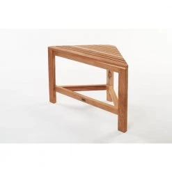Unbranded 24 in. W Gala Corner Bathroom Shower Bench in Natural Teak