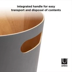 Unbranded Woodrow Can 2G Natural/Charcoal -Bathroom Accessories Sales natural charcoal bathroom trash cans 082780 618 4f 1000